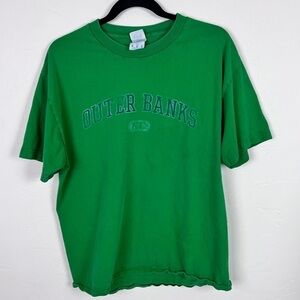 Outer Banks NC graphic tee t-shirt green size large